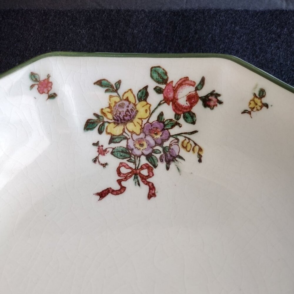 Antique Royal Doulton Old Leeds Spray Bowl, Made in England, Floral Granny Core - Picture 7 of 8